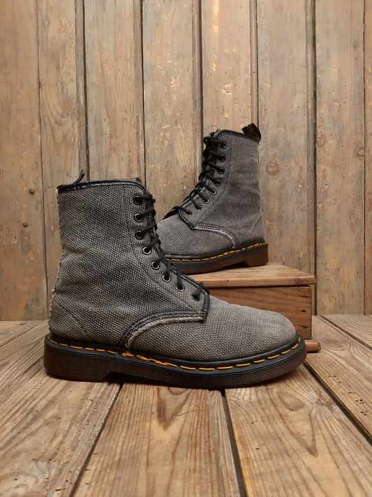 Bottines Pascal 1460 Dr. Martens vintage occasion Made in England gris tissu 38 années 90' - Les Doc's de Cam