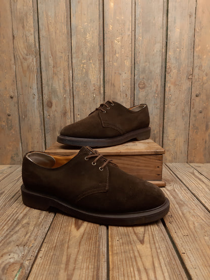 Derbies 1461 Dr. Martens vintage occasion Made in England daim marron 41 années 90' - Les Doc's de Cam