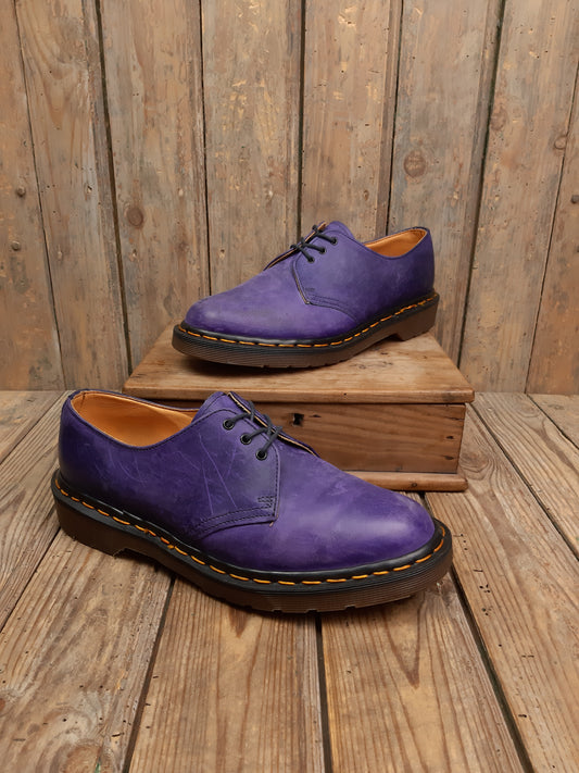 Derbies Dr. Martens vintage Made in England cuir violet 40 années 90'