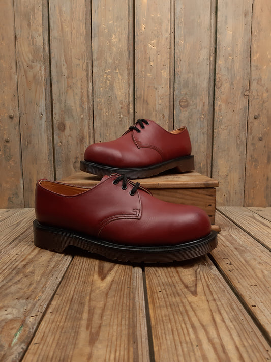 Derbies coquées 1925 Dr. Martens vintage occasion Made in England cuir smooth bordeau 38 années 90' - Les Doc's de Cam