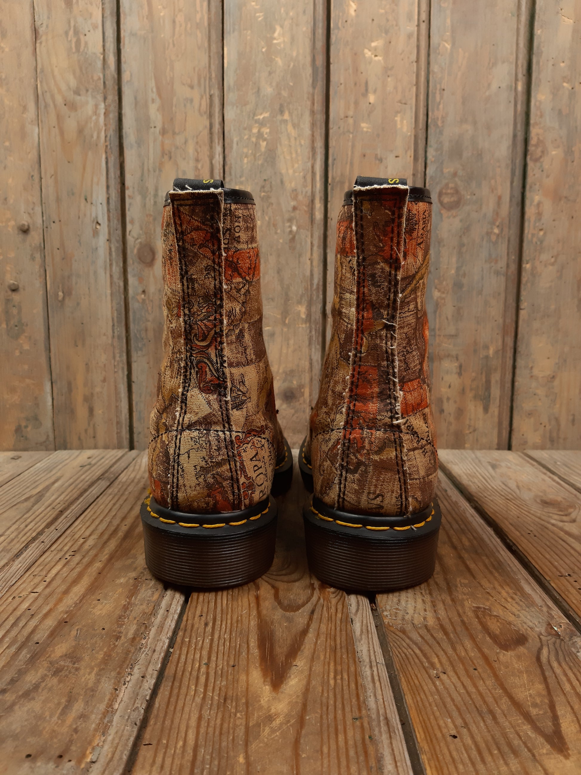 Bottes Martens MIE vintage occasion canevas maps 38 – Les