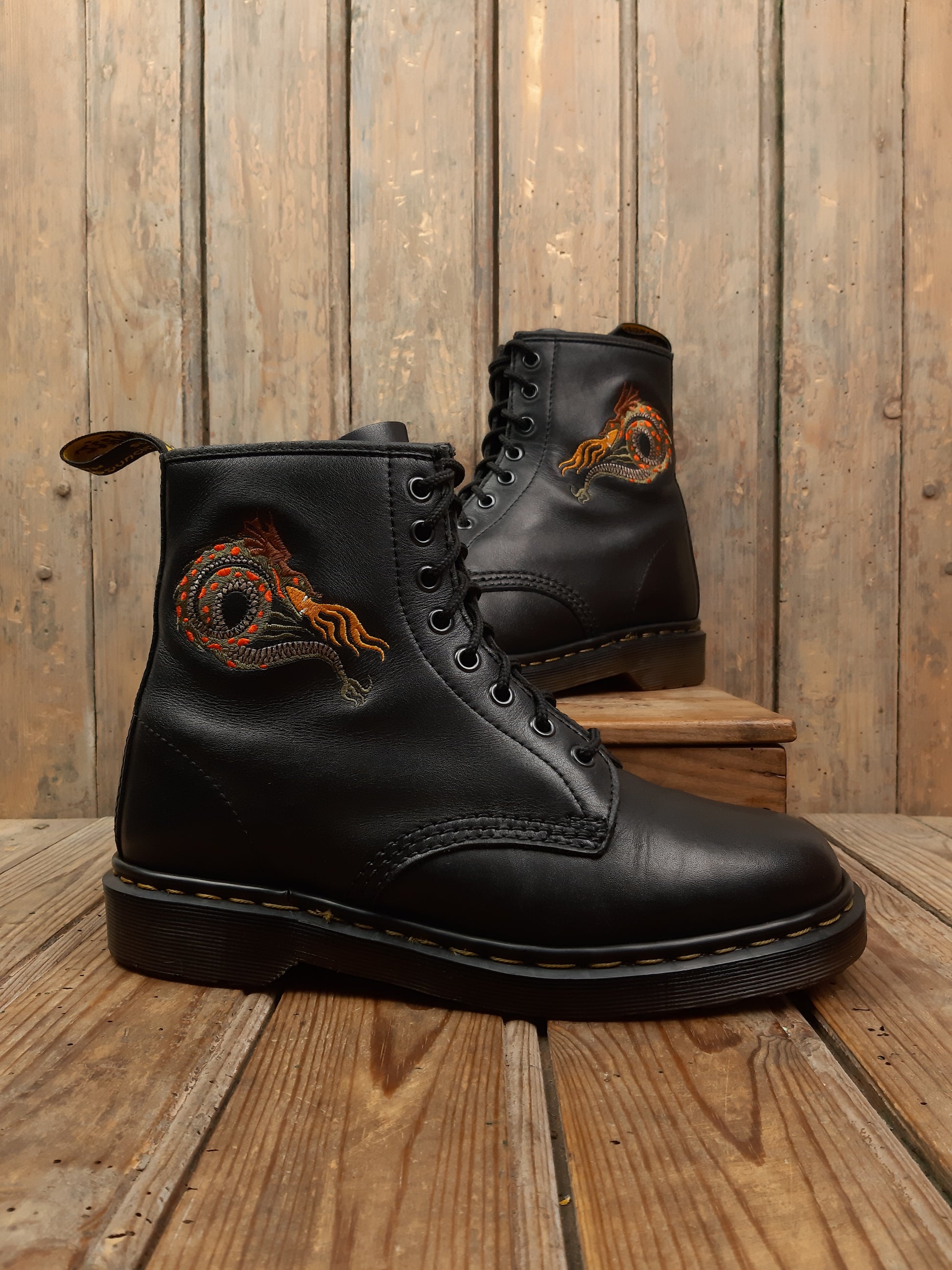 Bottes Martens 9169 MIE vintage occasion cuir dragon 42 – Les