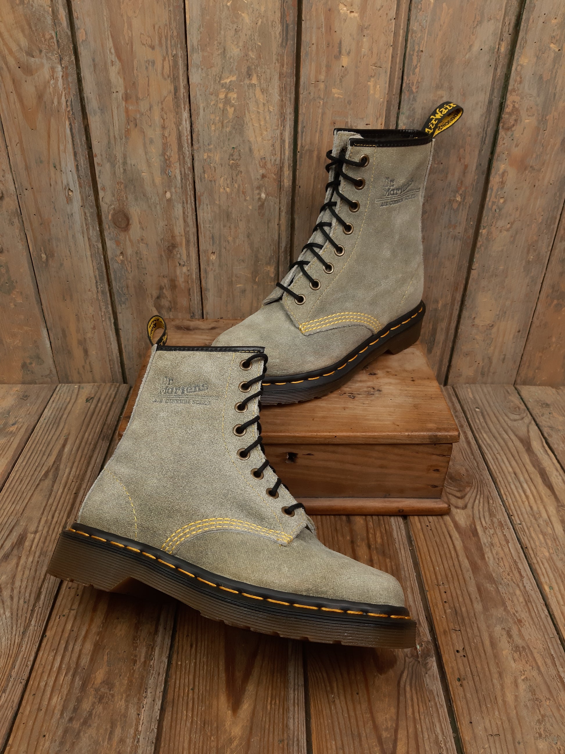Bottes Martens MIE vintage cuir occasion daim velours 36 – Les