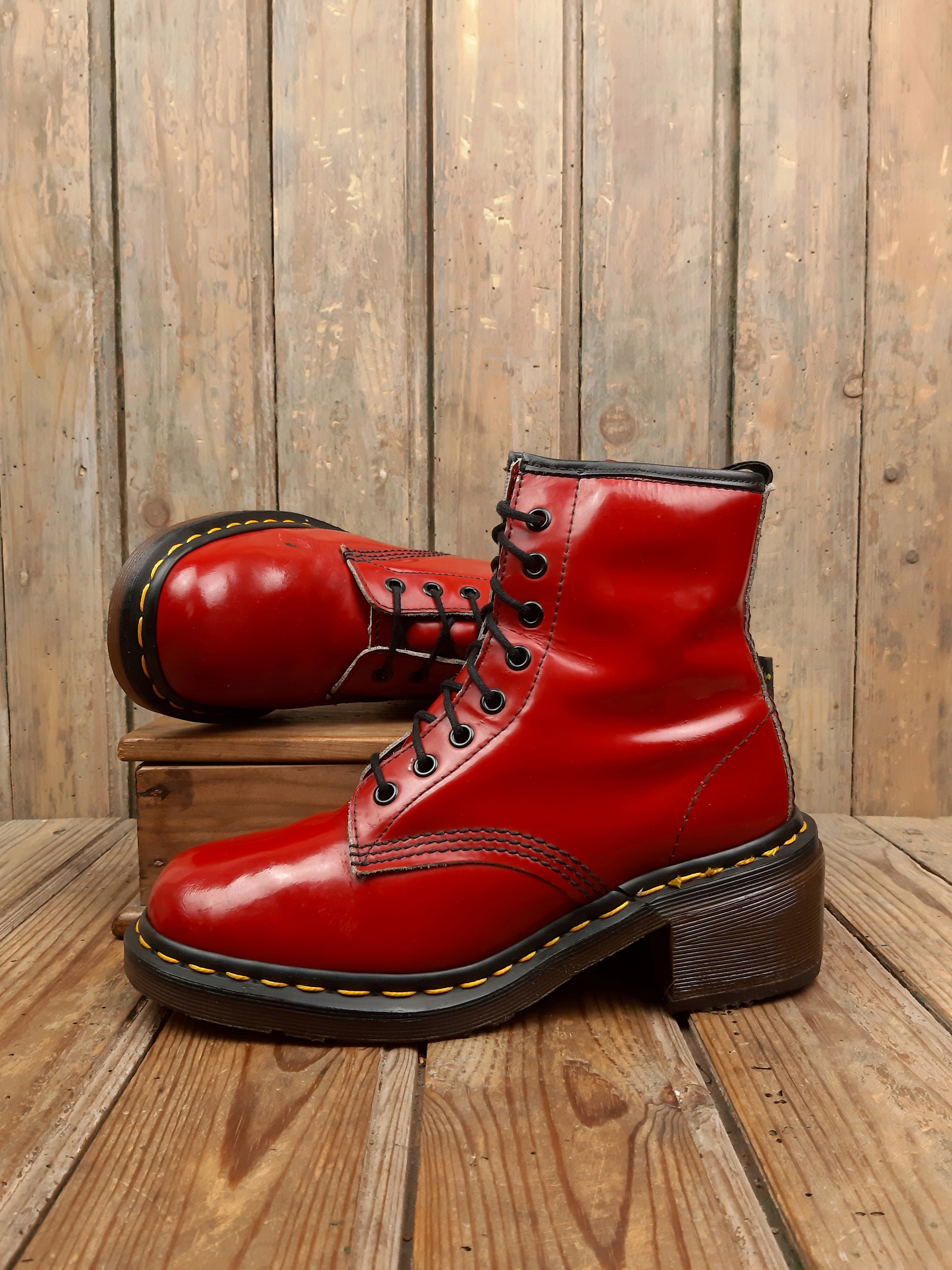 Doc martens rouges vernies online